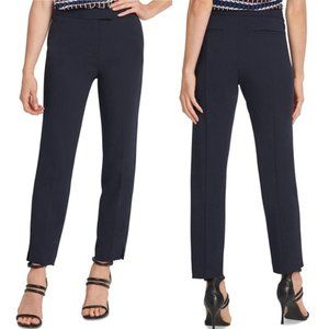 NWT DKNY High Rise Slit Hem Trouser Pants Navy